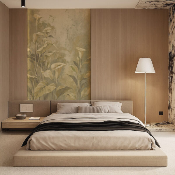 tapeta w kwiaty do sypialni