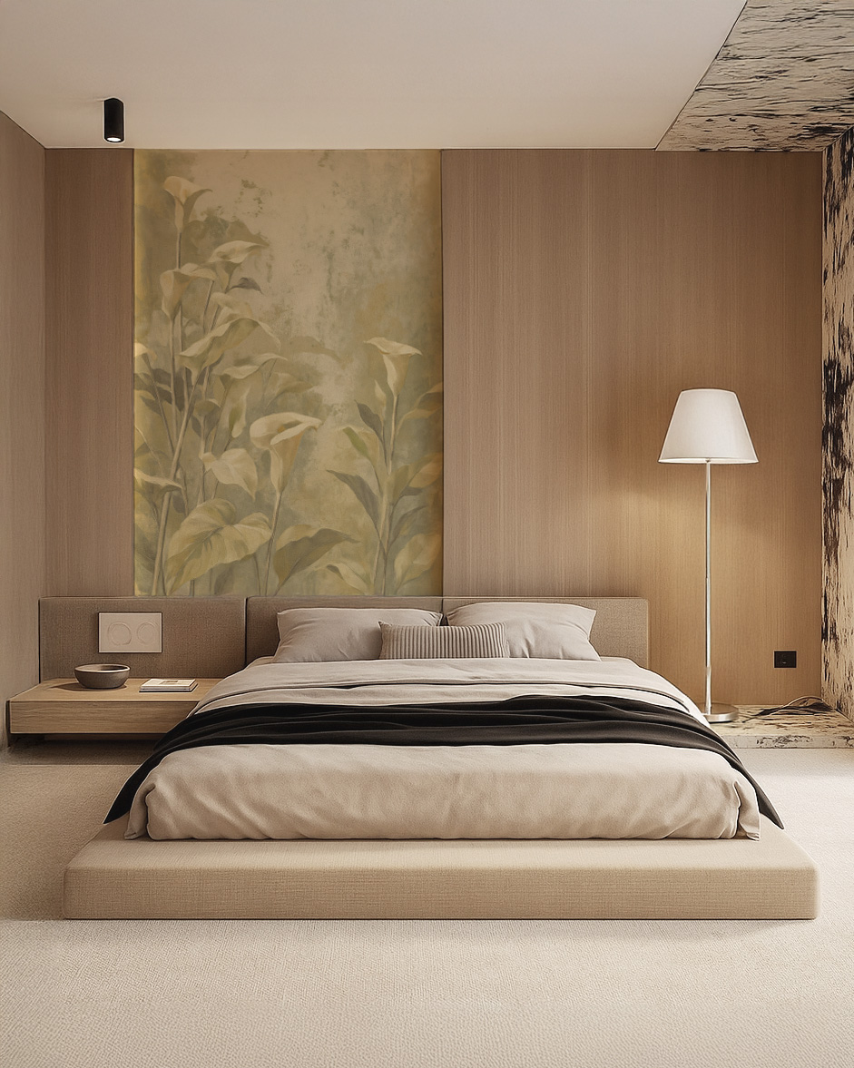 tapeta w kwiaty do sypialni