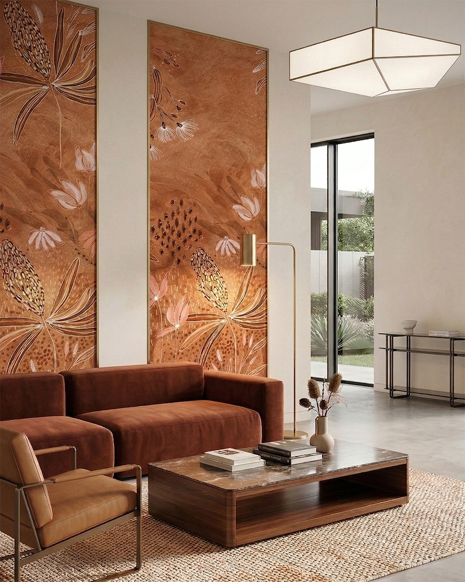 Tapeta pomarańczowa "Siena"